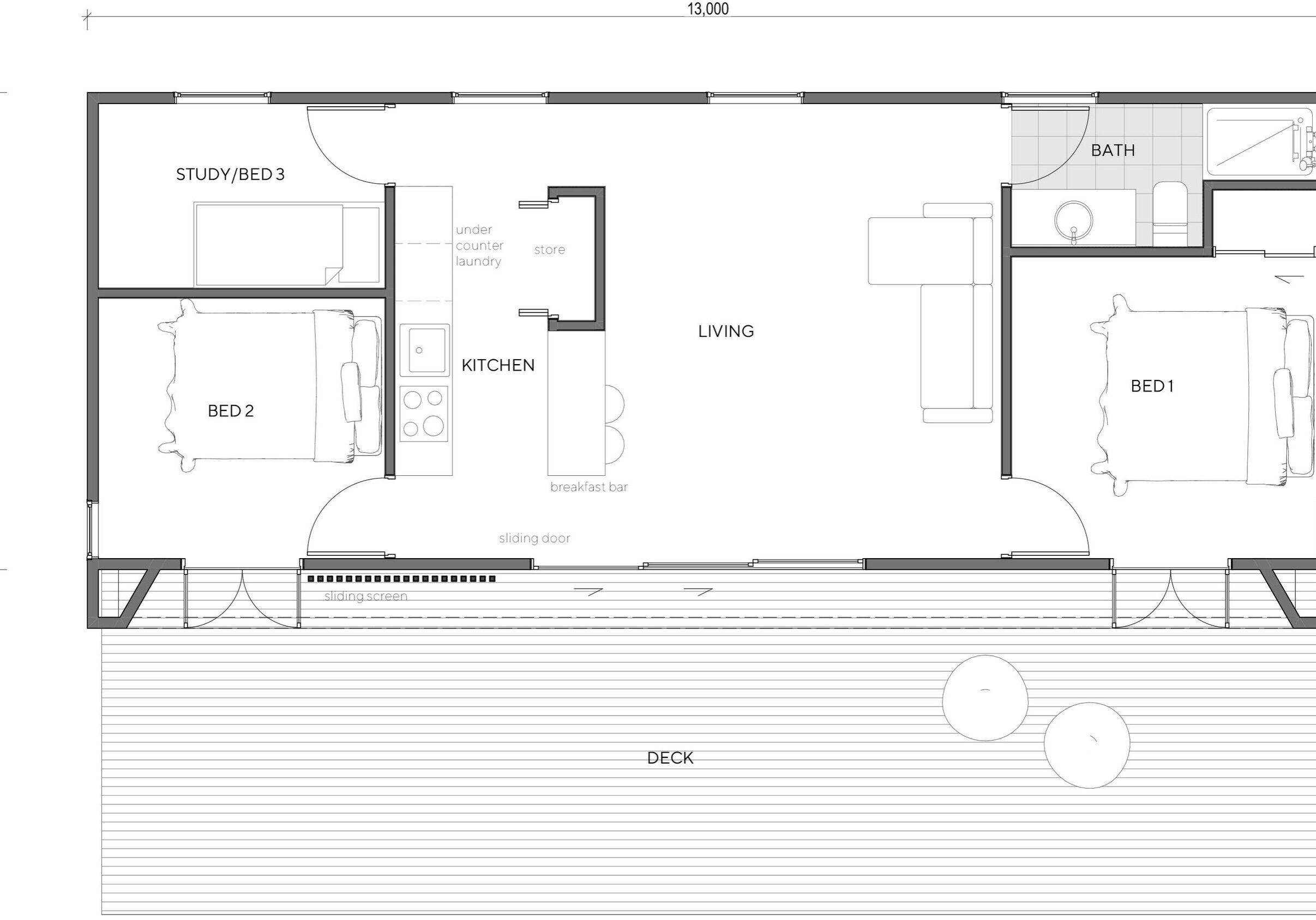 Pre-designed minor dwelling package with floor plans